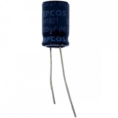 Capacitor eletrolitico EPCOS 220uF 63V (Kit 10x)