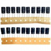 Capacitor eletrolitico EPCOS 220uF 63V (Kit 10x) 20% Radial 10X16 mm 0.9ohm 490mA 2000HR 85°C