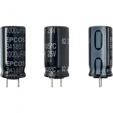 B41851A5108M 5x Epcos Capacitor Eletrolico Aluminio 1000uf 25V 105º