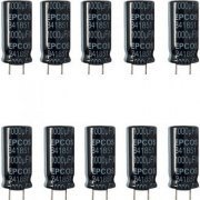 10x EPCOS CAPACITOR ELETROLICO 1000UF 25V 105º Radial 10x20mm 2000hr (Terminal curto)
