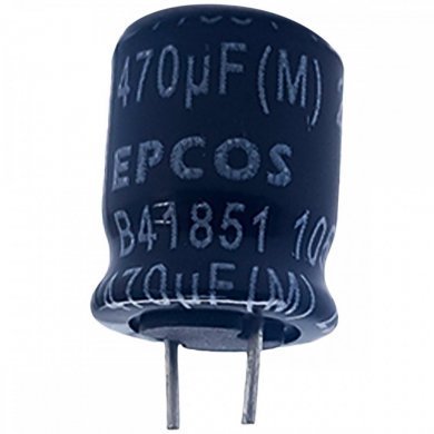 Capacitor eletrolitico EPCOS 470uF 25V (Kit 10x)
