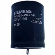 Capacitor eletrolitico SIEMENS 470uF 400V 20% Radial 35x45mm 10000hr 85°C
