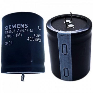 B43501-A9477-M Capacitor eletrolitico SIEMENS 470uF 400V