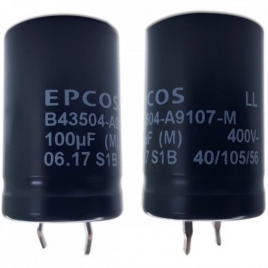 B43504-A9107-M Capacitor eletrolitico EPCOS 100uf 400V 105º