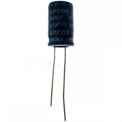 Capacitor eletrolitico EPCOS 4.7uF 400V (Kit 5x)