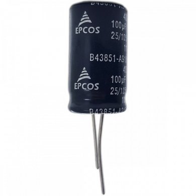 Capacitor eletrolitico EPCOS 100uF 400V (Kit 2x)