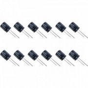 Kit 12x capacitor eletrolitico 47uF 250V EPCOS 16 x 21mm, tolerância de ±20% 105ºC original EPCOS