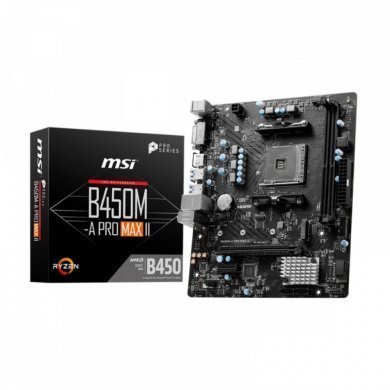 B450M-A-PRO-MAX-II MSI Placa Mãe B450M-A PRO MAX II AM4 DDR4 até 64GB