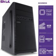 Skul Computador Business B500 Intel Core I5 4570 3.2GHZ 8GB DDR3 SSD 480GB HDMI/VGA FONTE 300W PFC ATIVO (Linux Ubuntu)