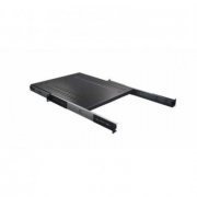 WJ Moreira Bandeja Móvel 1U 600mm 19pol preto Bandeja móvel lisa com 4 pontos de fixação, carga máxima de 40kg