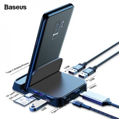 BASEUS-DOCKING-HUB Baseus Docking Station Hub 7 em 1 USB-C