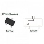 BAT54W SCHOTTKY BARRIER DIODE SOT323 (kit 100x) 30v 200mA - Marcação no diodo: L45 (kit com 100 unidades)