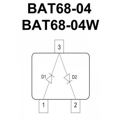 BAT6804E6327HTSA1 Diodo 84 BAT6804 schottky 8V 130mA SOT3 SMD