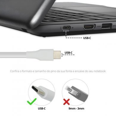 BB20-AP30-C Fonte USB-C 5 a 20V 3A 30W para Macbook e Ipad