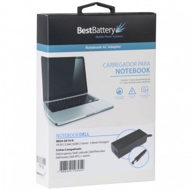BB20-DE19-N Fonte para Notebook 19.5V 3.34A 65W Bivolt
