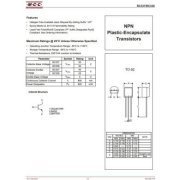 100x transistor BC337-25 BJT NPN 45V 800mA 210MHz TO-92-3 HFE 160, original M.C.C. Micro Commercial Components