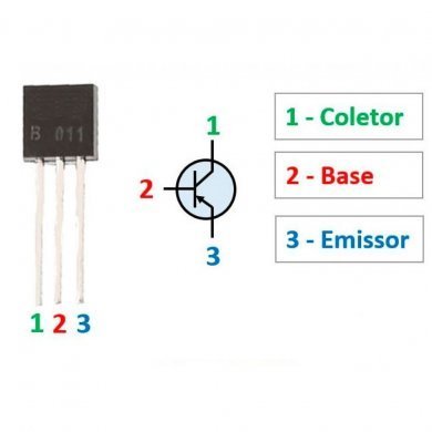 BC551 Transistor PNP de uso geral 50V 01A 0.5W (Kit 20)