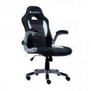 Cadeira Gamer Silver Bluecase Cor: Branco, Cinza e Preto / Braço escamoteável / Couro sintético PU / Class-4 g