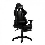 Bluecase Cadeira Gamer Diamond Reclinável Suporta até 150Kg, Couro Sintético PU, Cor: Preto