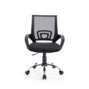 Bluecase cadeira office secretária mesh black suporta até 100kg com base giratória e apoio para os braços