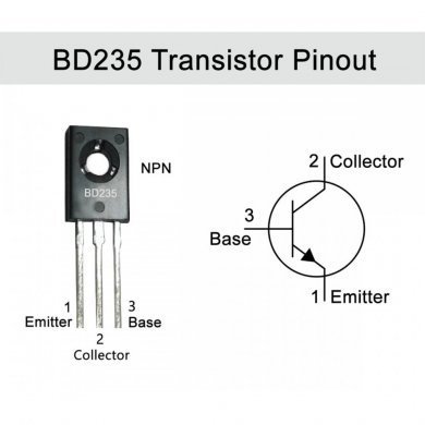 BD235 20x transistor NPN 60V 2A 25W SOT-32/TO-126