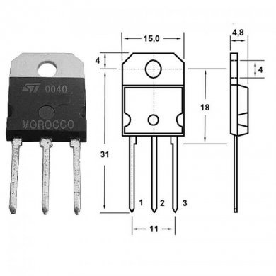 BDW84C Transistor BJT Darlington 100V 15A 130W