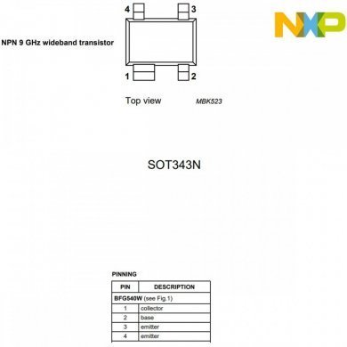 BFG540W 5x Transistor RF 9GHz N9T BFG540W SOT343