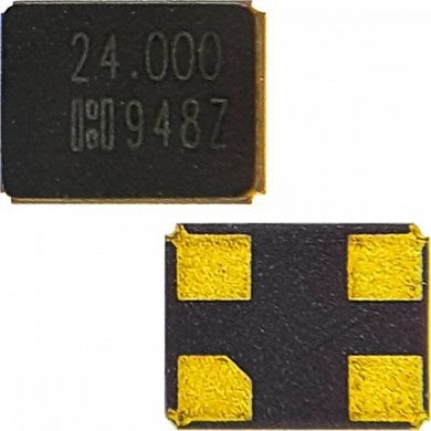 10x Cristal Xtal 24Mhz 18PF/20PPM SMD 3.2x2.5mm