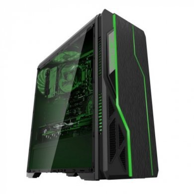 BG-009P BLUECASE GABINETE GAMER PRETO LEDS RGB