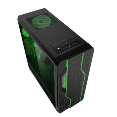 BG-009P BLUECASE GABINETE GAMER PRETO LEDS RGB