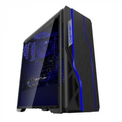 BG-009P BLUECASE GABINETE GAMER PRETO LEDS RGB