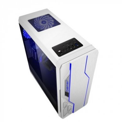 BG-009W Bluecase Gabinete Gamer Branco LEDs RGB