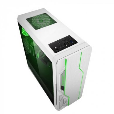 BG-009W Bluecase Gabinete Gamer Branco LEDs RGB