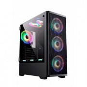 Bluecase Gabinete Gamer BG-025 Preto USB 3.0 Mid Tower com Lateral em Vidro Temperado (Fans/ventoinhas não inc