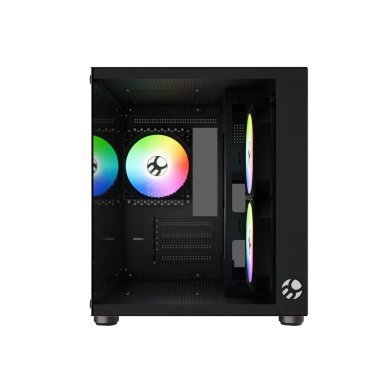 BG-064-BK Bluecase gabinete gamer Pure PRO com 3x fans rainbow preto
