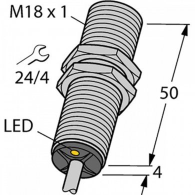 BI8-G18-AP6X/S16848M TURCK Sensor indutivo de proximidade M18 NA PNP