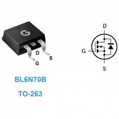 5x Transistor Mosfet 6N70B 700V 6A NCH TO-263