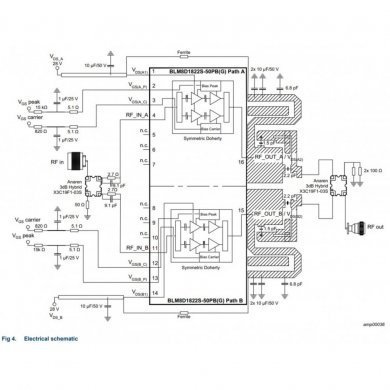 Ampleon LDMOS 2 stage integrated Doherty MMI 16HSOP
