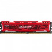 Crucial Memoria 8GB DDR4 Ballistix Sport Red PC4-19200 CL 16-16-16 Unbuffered NON-ECC DDR4 2400MHz 1.2V