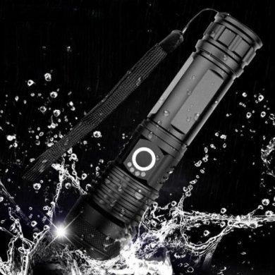 Lanterna tática T9 P50 de LED recarregável