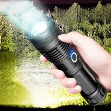 B-Max lanterna tática T9 P50 de LED recarregável