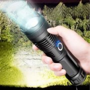 Lanterna tática T9 P50 de LED recarregável 