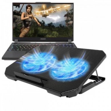 B-MAX base refrigerada para notebook 2 fans com LED