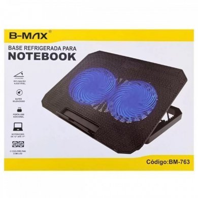 B-MAX base refrigerada para notebook 2 fans com LED