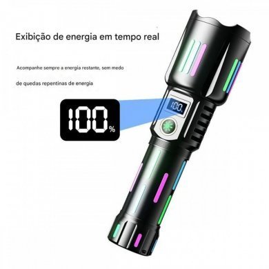 BM-8541 Lanterna tática LED canhão recarregável USB-C