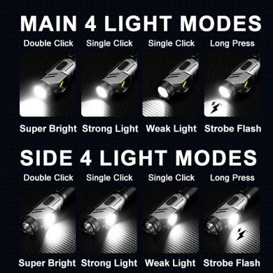BM-8554 B-MAX lanterna tática LED resistente a agua 30W recarregável