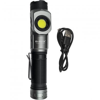 BM-8554 B-MAX lanterna tática LED resistente a agua 30W recarregável