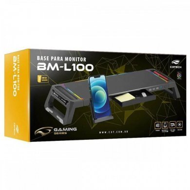 C3Tech suporte para monitor BM-L100 RBG 4x USB preto