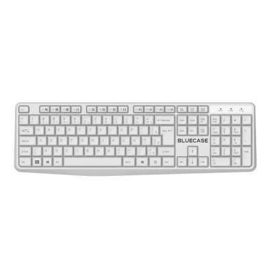 BMTW01 Bluecase kit mouse teclado sem fio 2.4GHz ABNT2 USB branco