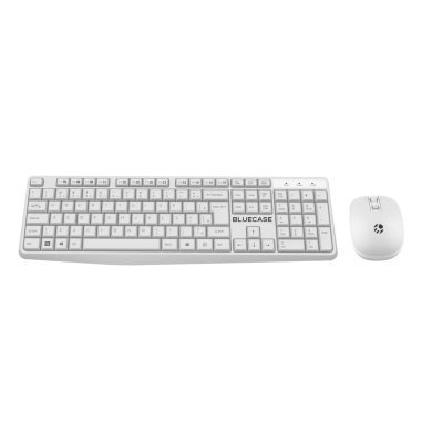 BMTW01 Bluecase kit mouse teclado sem fio 2.4GHz ABNT2 USB branco